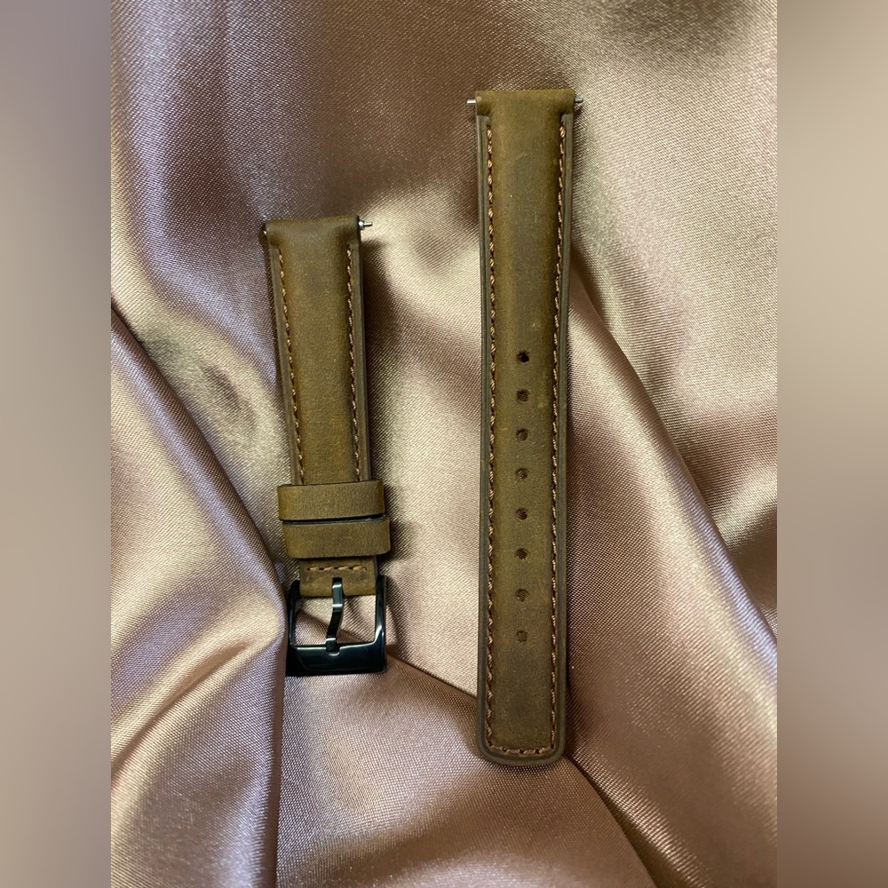 Brown Leather Watch Strap, size 18nm